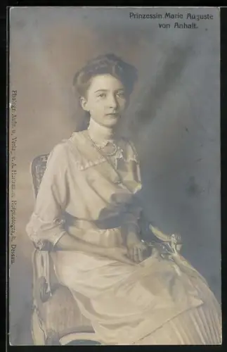 AK Prinzessin Marie Auguste von Anhalt
