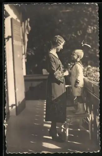 AK Prinzessin Marie Auguste mit Prinz Karl Franz Joseph