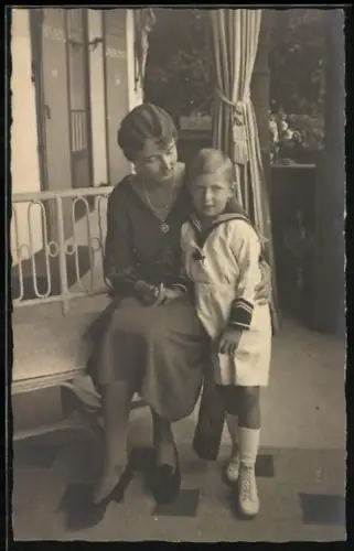 AK Prinzessin Marie Auguste mit Prinz Karl Franz Joseph