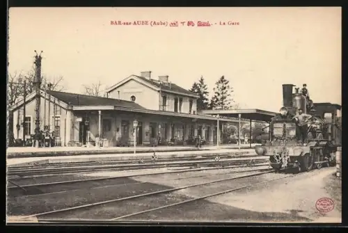 AK Bar-sur-Aube /Aube, La Gare