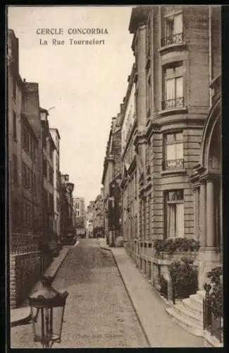 AK Paris, La Rue Tournefort, Cercle Concordia