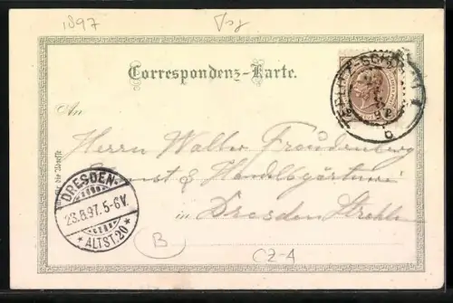 AK Teplitz, Gasthaus Schlossberg, Schloss, Innenansicht