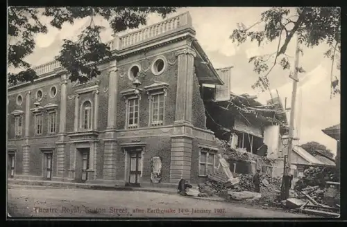 AK Kingston, Theatre Royal, Sutton Street after Earthquake 1907