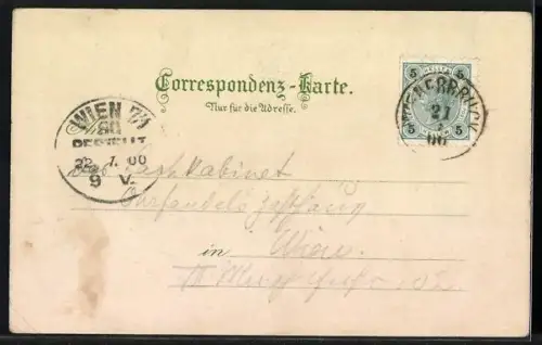 Lithographie Josefsberg, Wiener Bruck, Lassingfall, Ortsansicht mit Ötscher