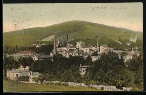 AK Wien, Hütteldorf, Blick auf das Brauhaus