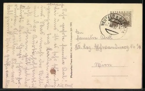 AK Neufeld a. d. Leitha, Partie am Rathaus