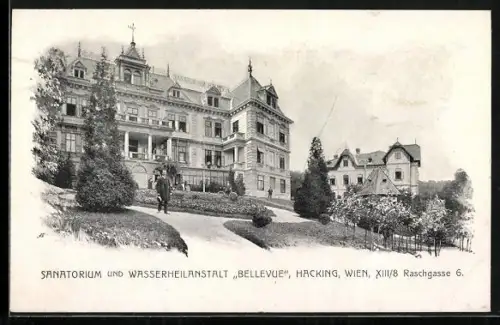 AK Wien, Hacking, Sanatorium und Wasserheilanstalt Bellevue in der Raschgasse 6