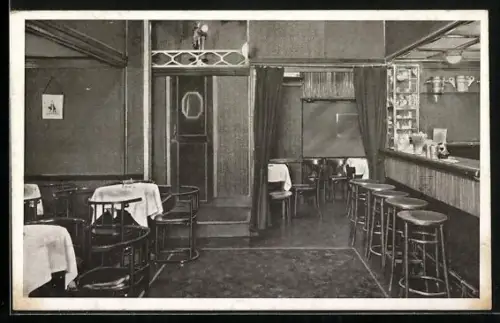 AK Wien, Gasthaus Rheingold-Bar in der Museumstrasse 3