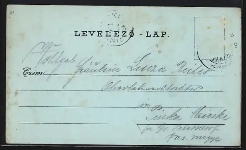 Mondschein-Lithographie Kismarton, Föter, Calvaria templom, Maria templom