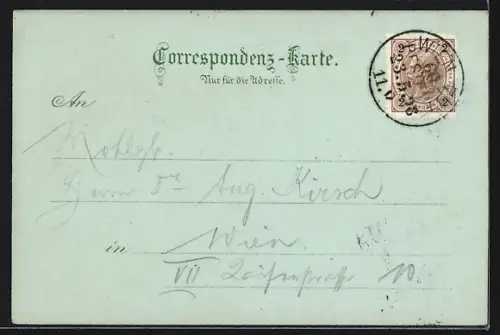 Mondschein-Lithographie Seebenstein, Türkensturz, Bergschloss Seebenstein, Burghof mit Brunnen, Ortsansicht