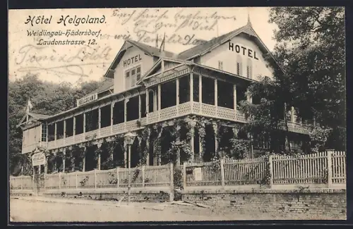 AK Weidlingau-Hadersdorf, Hotel Helgoland, Laudonstrasse 12