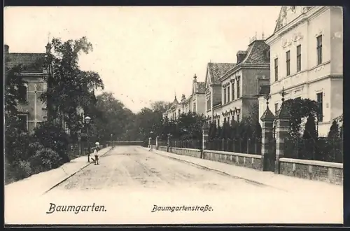 AK Wien, Baumgarten, Villen in der Baumgartenstrasse