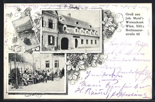 AK Wien, Joh. Maisls Weinschank, Breitenseerstrasse 60