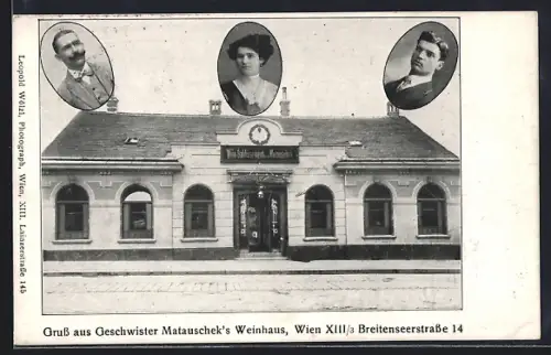 AK Wien, Geschwister Matauscheks Weinhaus, Breitenseerstrasse 14