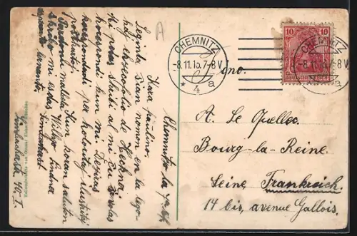 AK Chemnitz, König Albert Museum, Stadttheater und Petrikirche