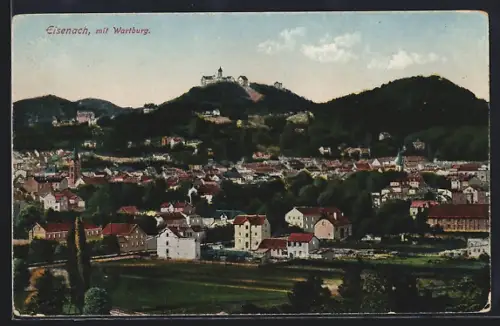 AK Eisenach, Gesamtansicht mit dem Schloss