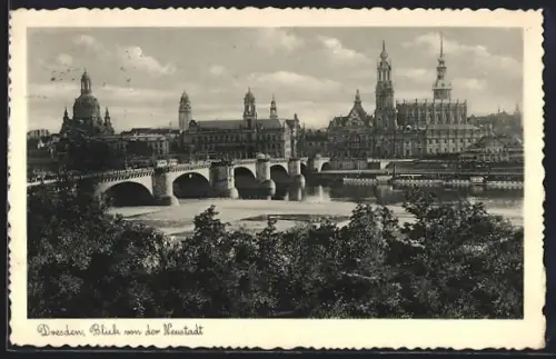 AK Dresden, Blick von der Neustadt