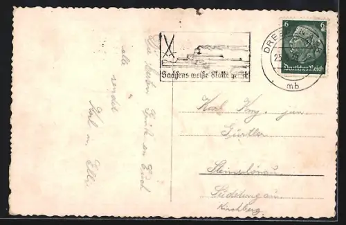 AK Dresden, Blick von der Neustadt