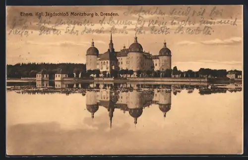 AK Moritzburg b. Dresden, Ehemaliges Königliches Jagdschloss Moritzburg