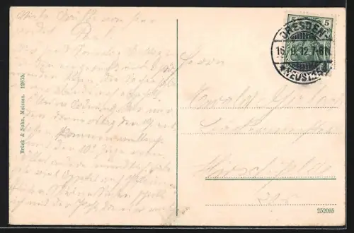 AK Dresden, Partie an der Friedrich August-Brücke, Strassenbahn