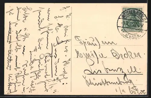 AK Dresden-Weisser Hirsch, Ortsansicht aus der Vogelschau