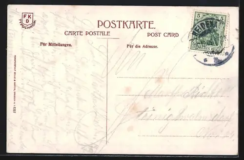 AK Dresden, Blick auf Ständehaus, Schlossturm und Kath. Hofkirche, Damenbad