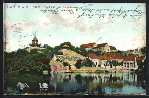 AK Halle / Saale, Cröllwitz mit Gasthaus Bergschänke