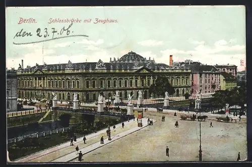 AK Berlin, Schlossbrücke mit Zeughaus