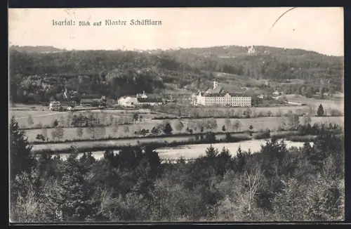 AK Schäftlarn i. Isartal, Blick auf Kloster Schäftlarn