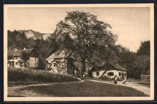 AK Grafenaschau i. Oberb., Ortspartie am Wald