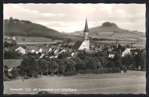 AK Kemnath /Opf., Anzenstein, Schlossberg, Ortsansicht mit Kirche