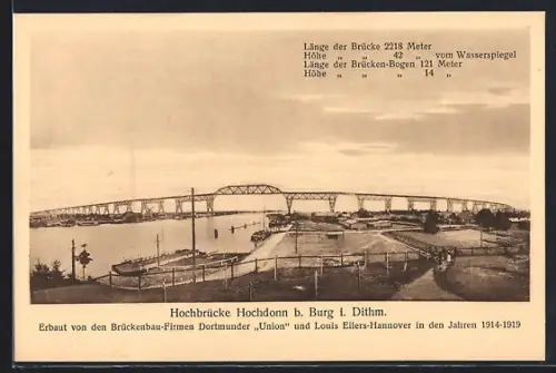 AK Burg i. Dithm., Hochbrücke Hochdonn