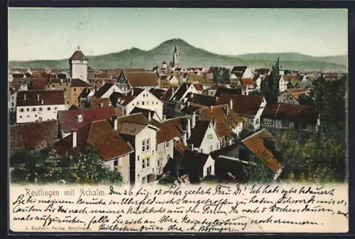 AK Reutlingen, Stadtansicht mit Schealm