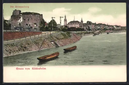 AK Rüdesheim / Rhein, Brömserburg am Rhein