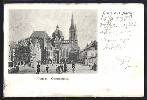 AK Aachen, Dom mit Chorusplatz