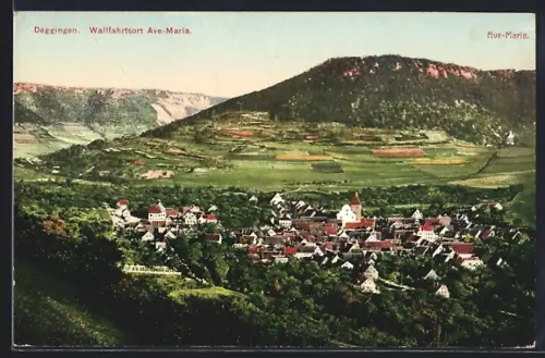 AK Deggingen, Teilansicht mit Ave-Maria