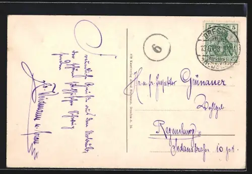 AK Königstein /Sächs. Schweiz, Bahnhof, Im Hintergrund Festung