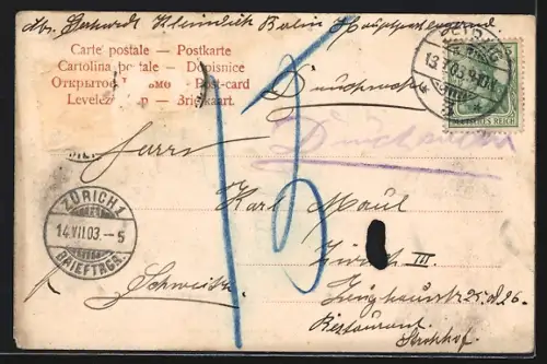 AK Leipzig, Conzerthaus mit Universitätsbibliothek