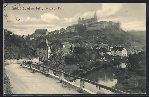 AK Comburg, Blick über den Ort zum Schloss