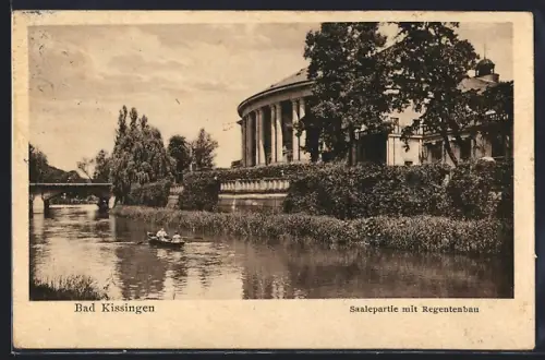 AK Bad Kissingen, Saalepartie mit Regentenbau