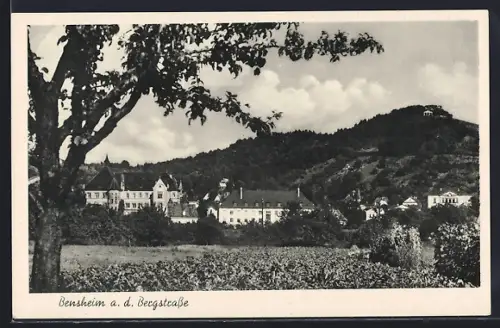 AK Bensheim a. d. Bergstrasse, Ortsansicht aus der Vogelschau