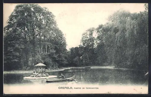 AK Krefeld, Seepartie im Tiergarten