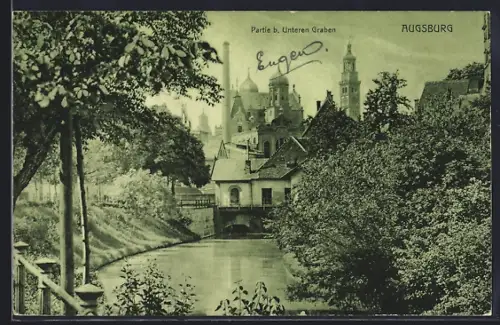 AK Augsburg, Partie beim Unteren Graben