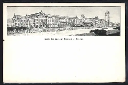 AK München, Neubau des Deutschen Museums