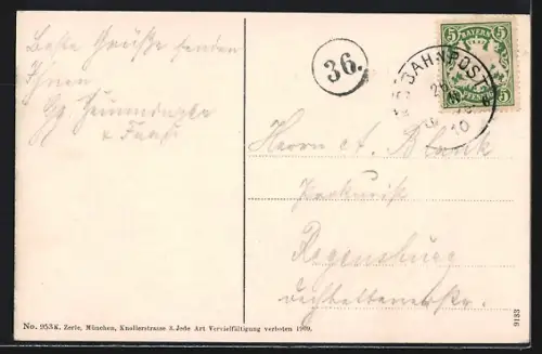 AK Bad Tölz, Ortsansicht mit Flusspartie