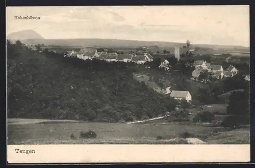 AK Tengen, Blick auf den Ort mit Hohenhöwen