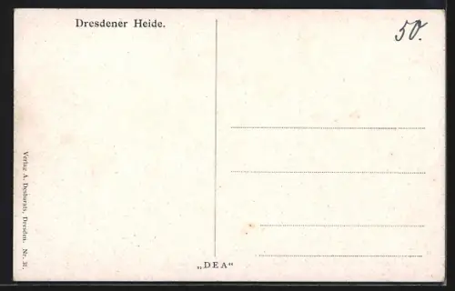 Künstler-AK Dresden-Loschwitz, Ortsansicht mit Dresdener Heide