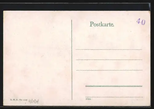 AK Karlsruhe i. B., Partie am Stadtgartensee