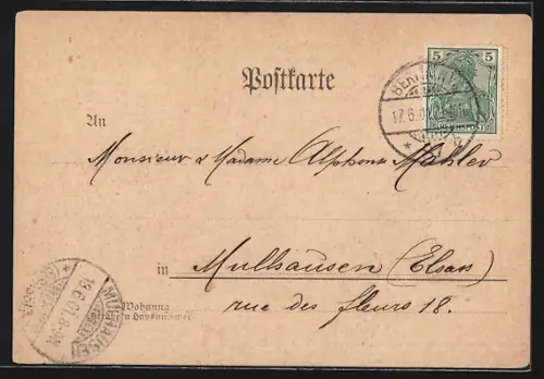 AK Berlin, Strassenpartie Unter den Linden mit Denkmal