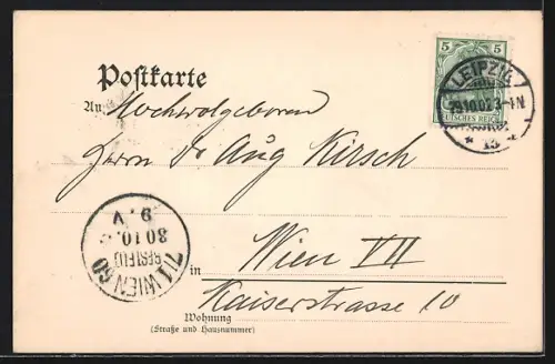 AK Leipzig, Partie am Augustusplatz mit Brunnen